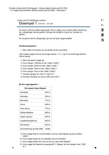 Eksempel 1 _ plus – fra basis til D