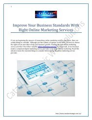 Improve Your Business Standards With Right Online Marketing Services