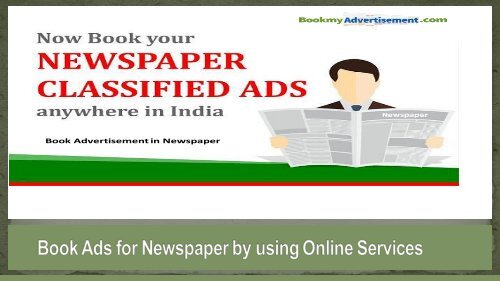Book Ads for Newspaper by using Online Services