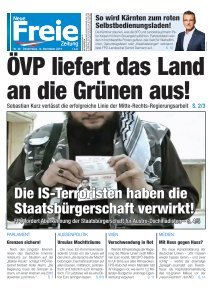 ÖVP liefert das Land an die Grünen aus!
