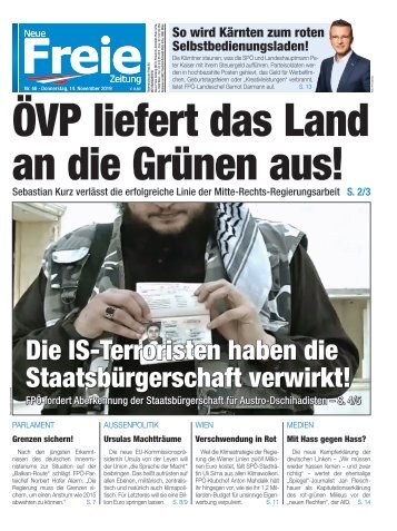 ÖVP liefert das Land an die Grünen aus!