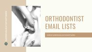 ORTHODONTIST EMAIL LISTS