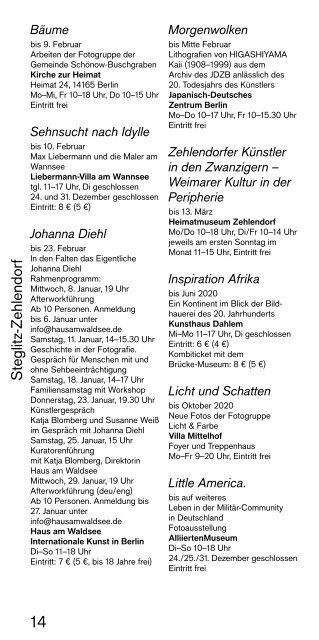 Kulturkalender Januar