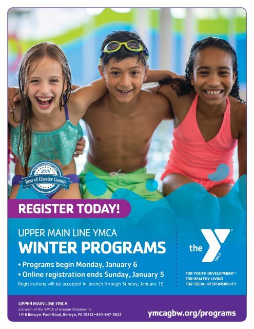 Upper Main Line YMCA - 2020 Winter Program Guide