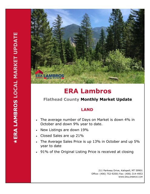 Flathead County Land Market Update - October 2019