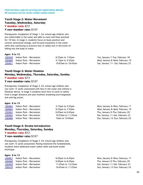 West Chester Area YMCA - 2020 Winter Program Guide