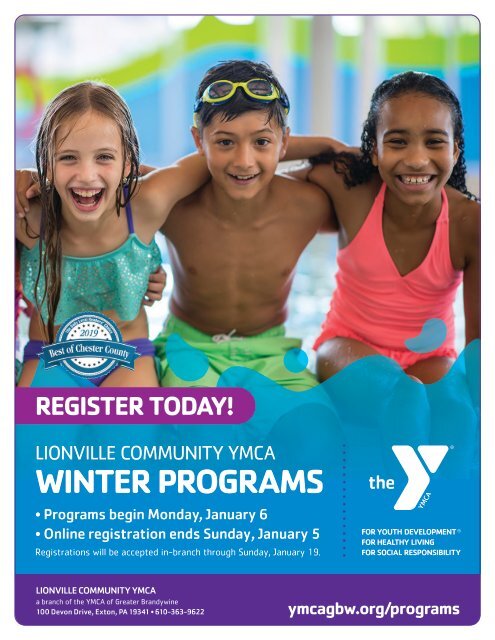 Lionville Community YMCA - 2020 Winter Program Guide 