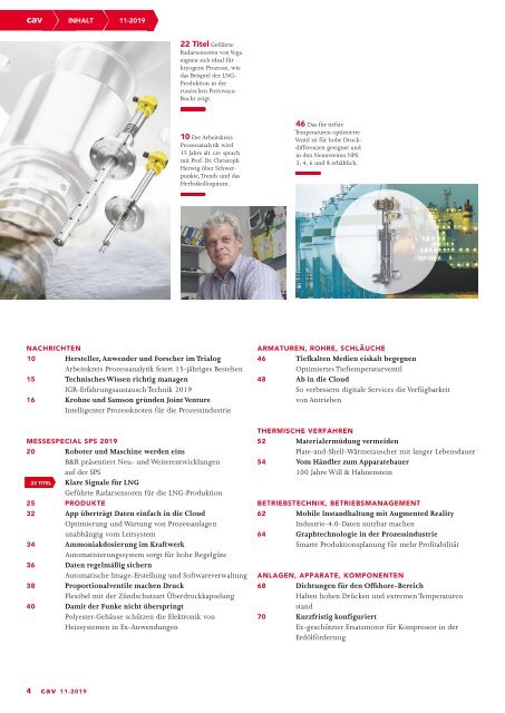 cav – Prozesstechnik für die Chemieindustrie 11.2019