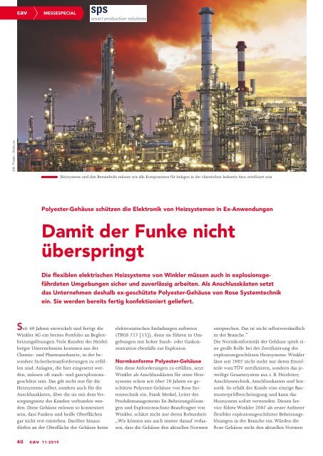 cav – Prozesstechnik für die Chemieindustrie 11.2019