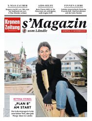 s'Magazin usm Ländle, 17. November 2019
