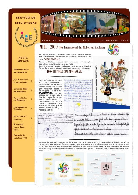 Newsletter nº14 Bibliotecas Escolares do AEE