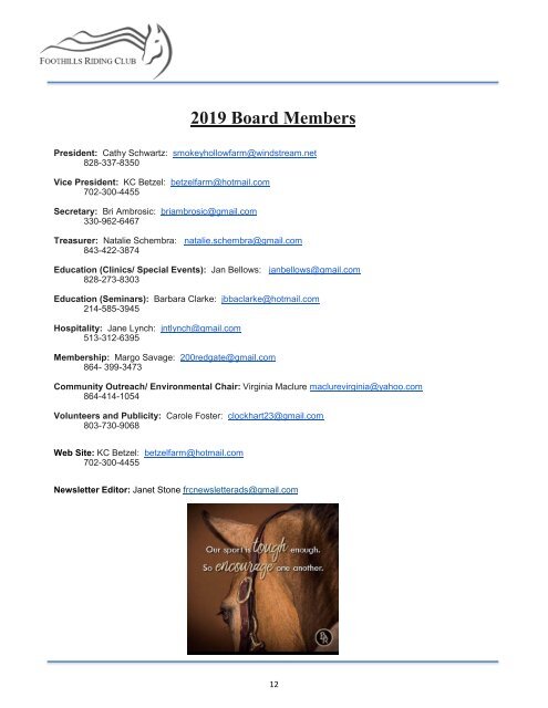 November 2019 FRC Member Newsletter