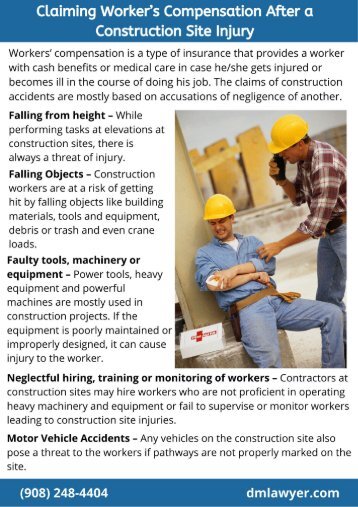 Claiming Worker’s Compensation After a Construction Site Injury