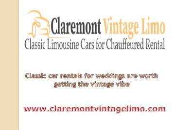Classic car rentals for weddings are worth getting the vintage vibe