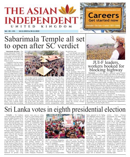 The Asian Independent 16 - 30 Nov. 2019