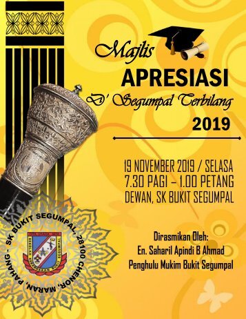 Selamat Datang Ke Majlis Apresiasi D&#039;Segumpal Terbilang 2019