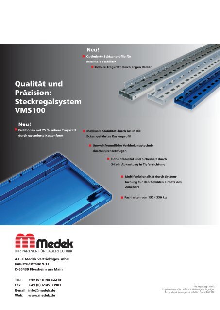 Medek Katalog 2012-Neu-01.indd - Medek Lagertechnik