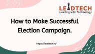 How to Make Successful Election Campaign.