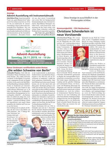 Dübener Wochenspiegel - Ausgabe 22 - Jahrgang 2019