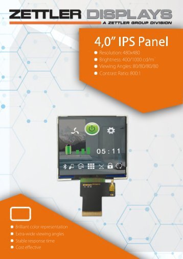 ZETTLER Displays IPS LCD Panels 4.0 Flyer 10.19