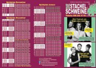 Die Stachelschweine - Programm Dezember-Januar