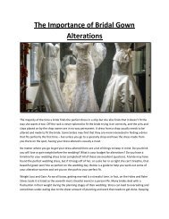 The Importance of Bridal Gown Alterations
