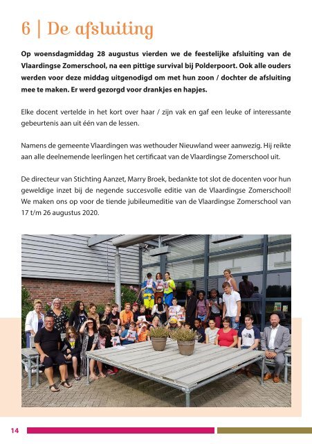 Stichting Aanzet - Zomerschool Jaarverslag 2019