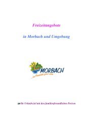 Freizeitangebote in Morbach und Umgebung - Gemeinde Morbach