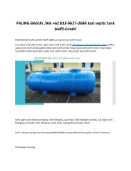 PALING BAGUS, WA +62 812-9627-2689 Jual septic tank  biofil cimahi