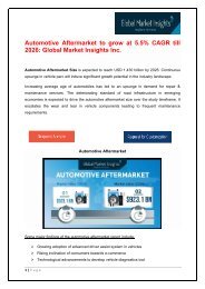 Global Automotive Aftermarket to hit $1,430 Bn by 2026