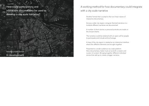 Participatory Documentary and the City_Final Report