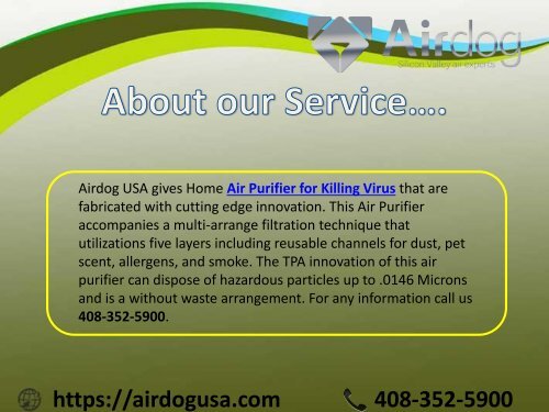 New Model of Air Purifier for Killing Virus successfully - AIRDOG USA