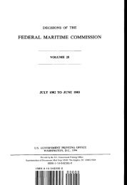 DOVPoM - Federal Maritime Commission