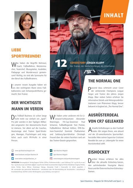 Sport Business Magazin Herbstausgabe 2019