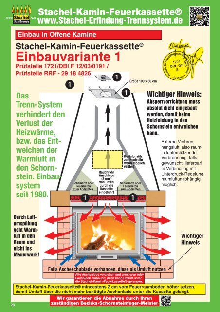 Stachel-Kamin-Feuerkassette