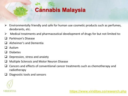 Cannabis Malaysia  - Viriditas Malaysia