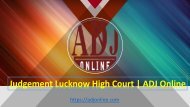 Judgement Lucknow High Court