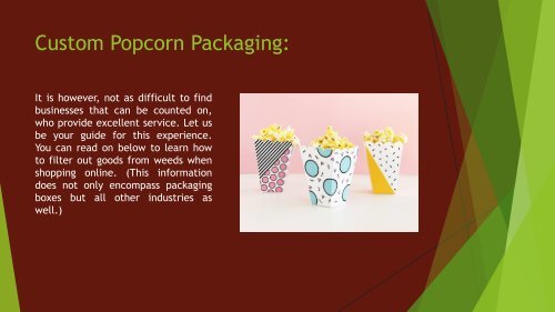 Custom Popcorn Boxes