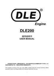 DLE200 Aero Engine Kullanım Klavuzu | Saçar Makina San.Tic.Ltd.Şti