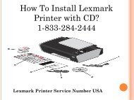 Lexmark Printer Support Number USA