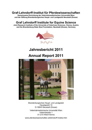 Jahresbericht 2011 Annual Report 2011 - Pferdewissenschaften