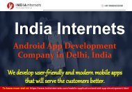 Android App Development Company in Delhi - India Internets