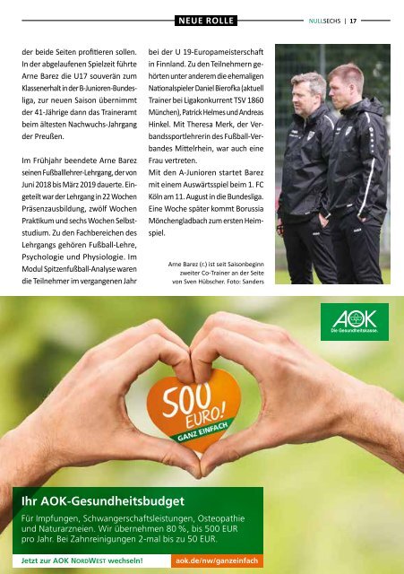 nullsechs Stadionmagazin - Heft 1 2019/20