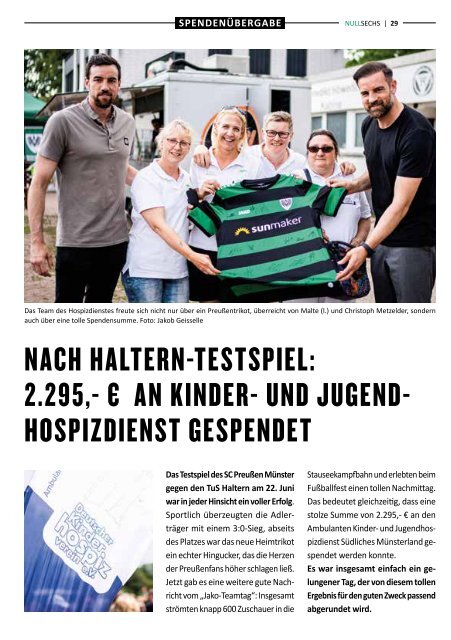 nullsechs Stadionmagazin - Heft 1 2019/20