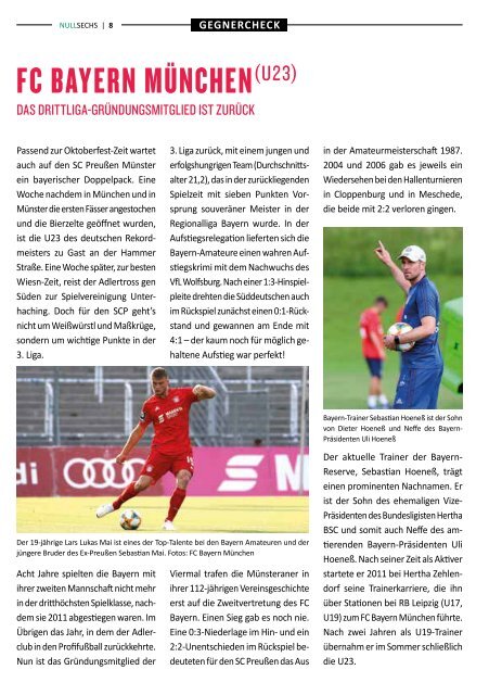 nullsechs Stadionmagazin - Heft 3 2019/20