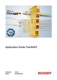 BECKHOFF-Application Guide TwinSafe 2019 [en]