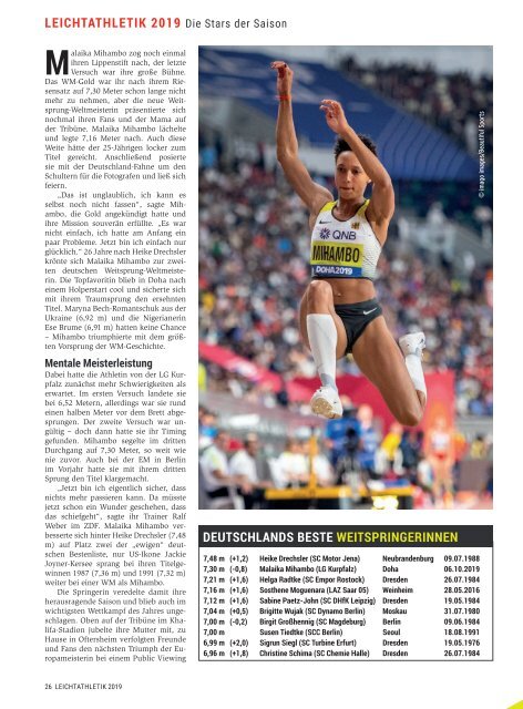 Leichtathletik 2019 – Die großen Momente