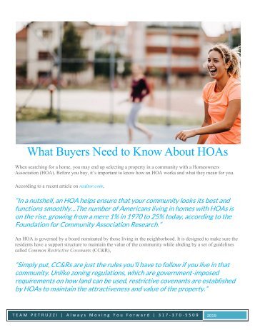 What Buyers Need to Know about HOAs