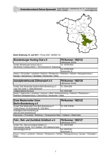 LDS Vereine - Reiten in Berlin und Brandenburg