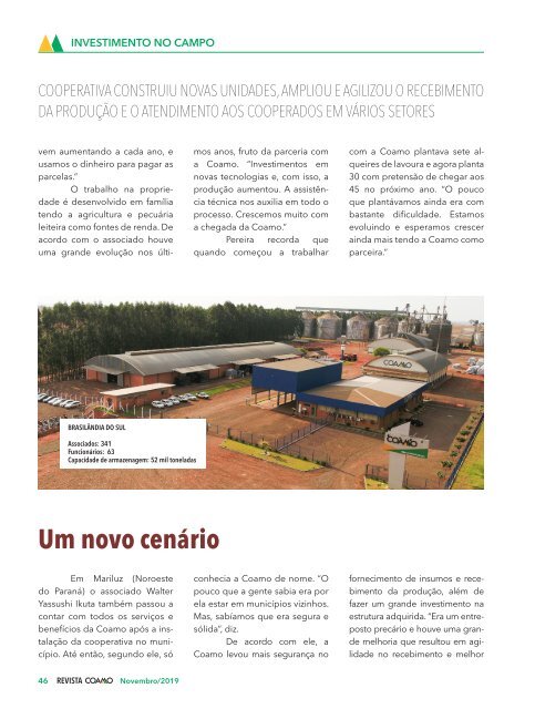 Revista Coamo Edição de Novembro de 2019